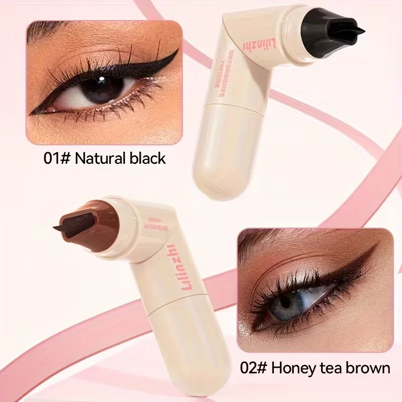 

Интегрированный стик-подводка для глаз с двойным наконечником, вращающийся, для точного контура, стойкий, водостойкий, быстросохнущий, жидкий карандаш для глаз