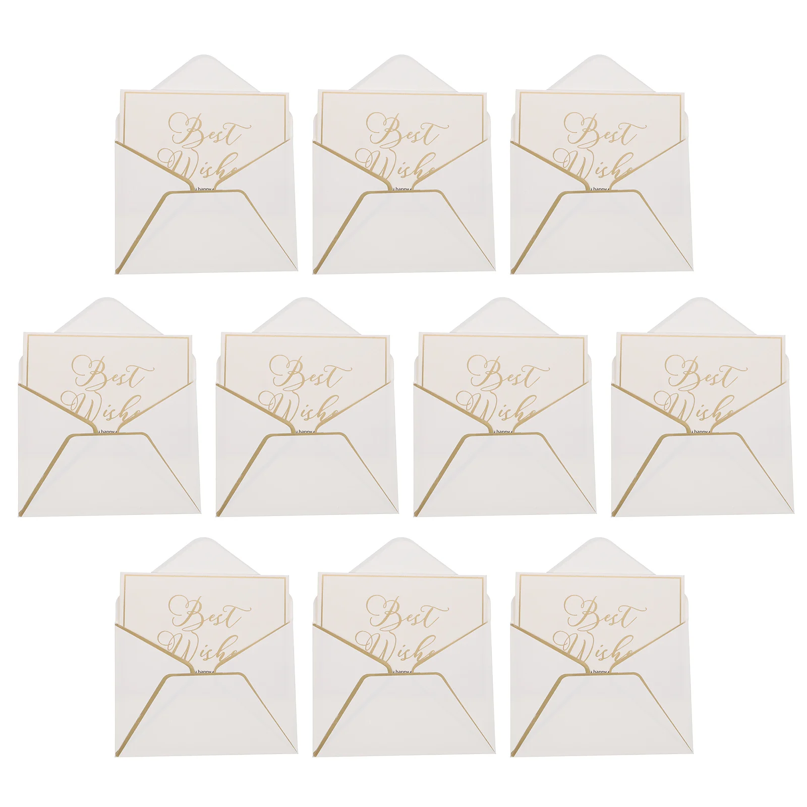 

10 Pcs Greeting Cards Premium Paper Blank Blessing Notes Best Wishes Envelopes Included Elegant Design Family Gifts