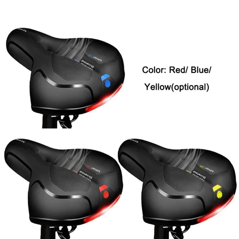 Bike Seat Comfortable Breathable Bicycle Saddle Cushion Water Resistant with Shock Absorbing for MTB Mountain Road City Bikes