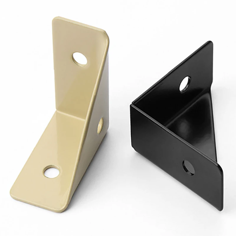 

4 шт., утолщенные треугольные соединители для кронштейнов из нержавеющей стали, аксессуары для подвески мебельного шкафа, белый/черный/бежевый