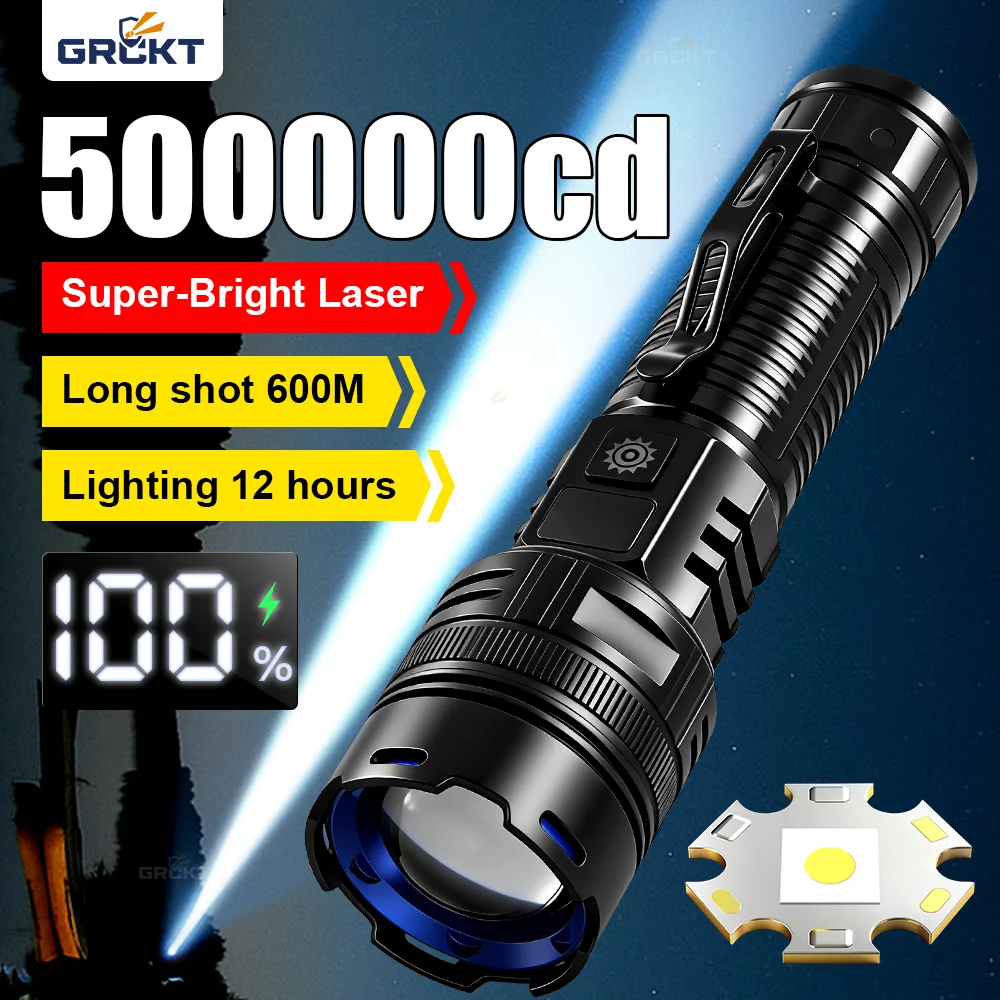 lanterna-led-recarregavel-super-brilhante-com-laser-branco-alta-potencia-clipe-de-caneta-power-bank-e-lanterna-tatica