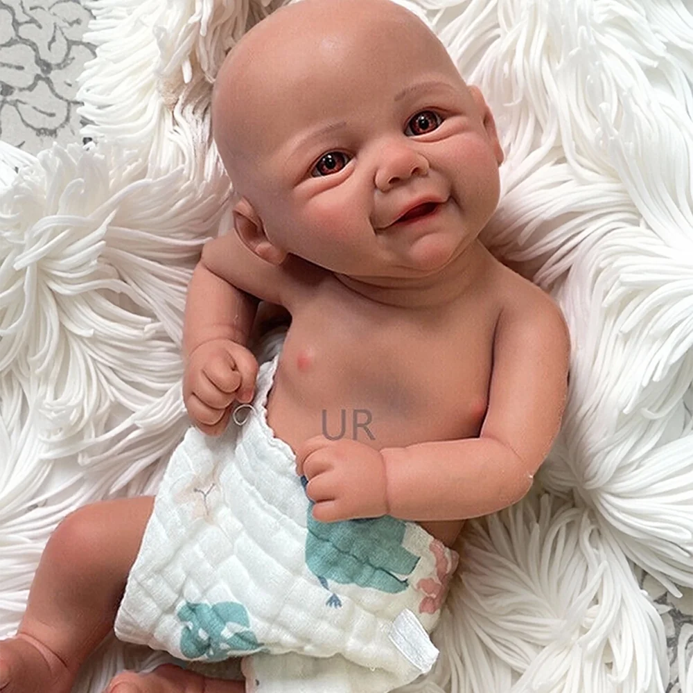 17 "ناعمة رائعتين سيليكون تولد من جديد دمية طفل رسمت باليد عمل فني رائع الوليد لحديثي الولادة جمع دمية عشاق الدمى