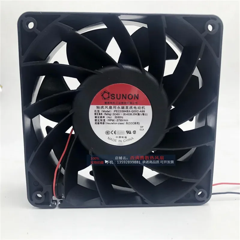 for PEC0384BX-Q00C-A99 48V 26.40/24 original SUNON built quasi cooling fan