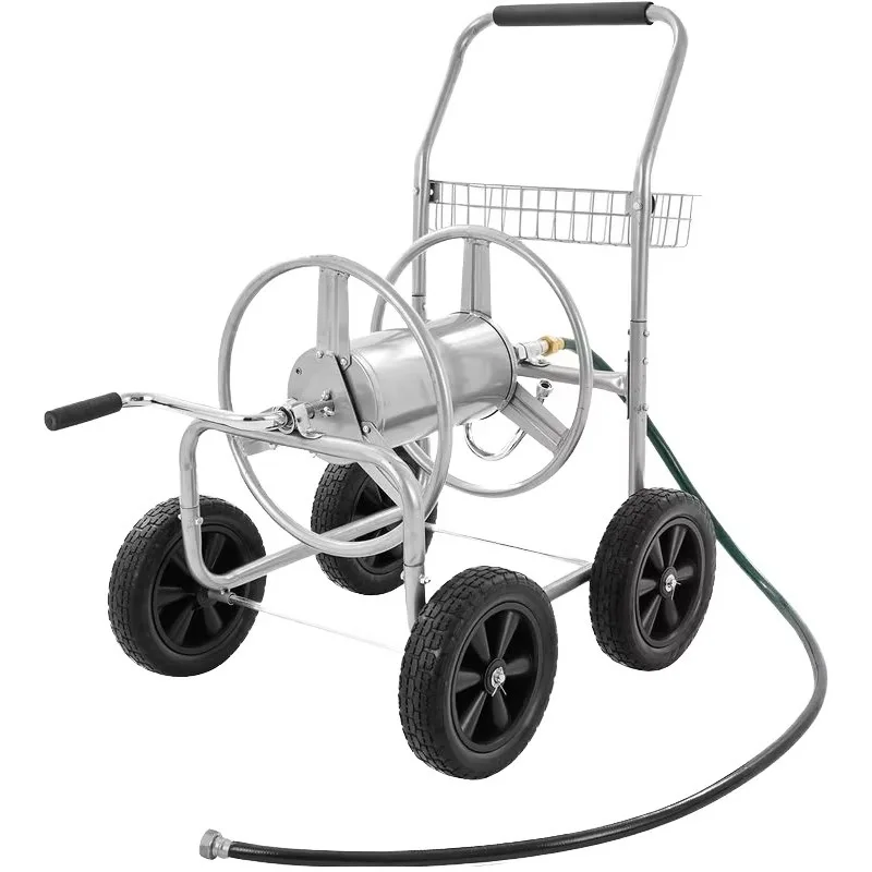 

Factory Direct Portable Four-Wheel Metal Hose Cart for Industrial & Garden Use Outdoor Access High Quality Reels Included