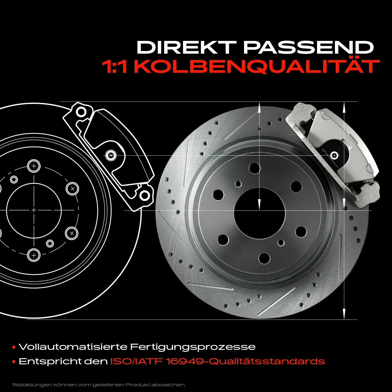 Calibre de Freno Frankberg 2X para Eje Delantero Izquierdo y Derecho para Opel Insignia a G09 Chevrolet Malibu Saab 9-5 Bj a partir de 2008 542144 95520097