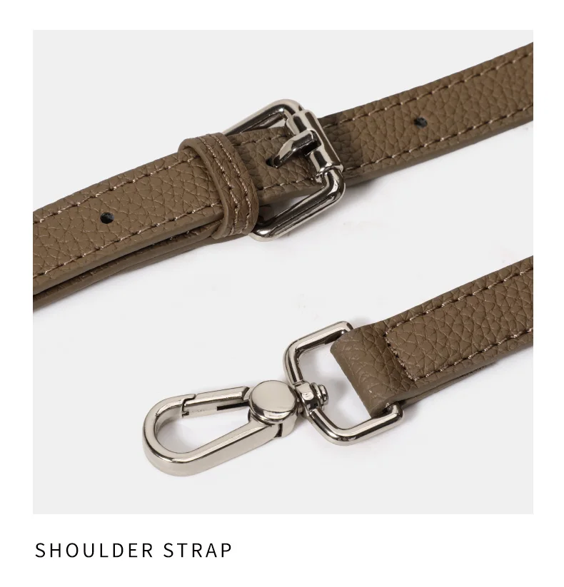 Multi-Pocket-Tasche aus Rindsleder mit großem Fassungsvermögen, minimalistische Damen-Umhängetasche mit Litschi-Textur für Büro, Arbeit, Reisen – Detail 13