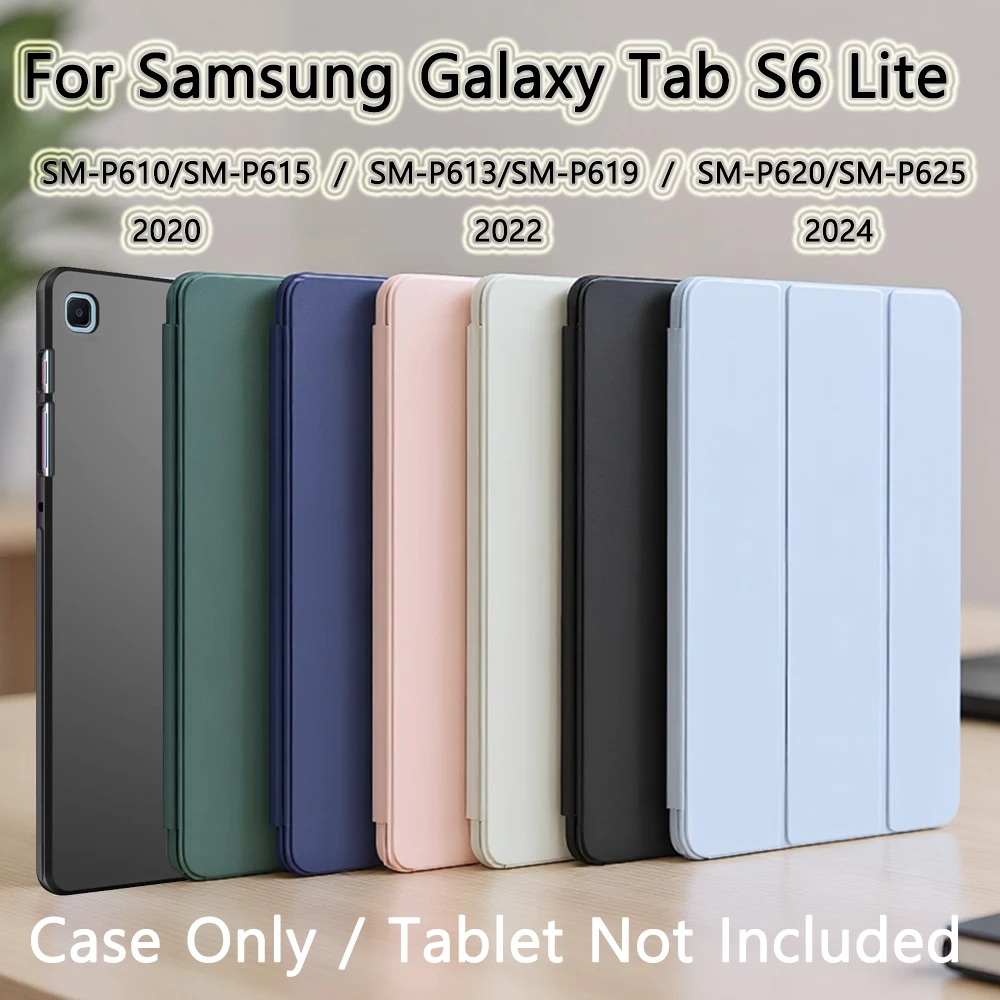 

Чехол для Samsung Galaxy Tab S6 Lite 10,4 2020 2022 2024 P610 P615 P613 P619 P620 P625 Магнитный флип-чехол Smart Cover Мягкий силиконовый