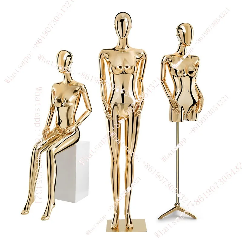 

Манекен-стойка для демонстрации женской одежды, гальванизированная, полноразмерная, с плоскими плечами, высококачественная.