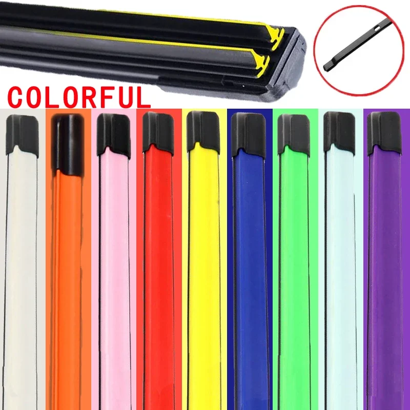 Colorful BAYONET ARM Car Windshield Wiper blades Universal Soft Double layer Rubber Frameless Bracketless 16\