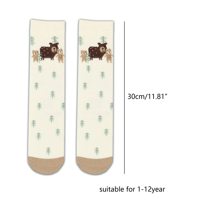 Calcetines algodón para bebés y niños, medias largas con estampado hasta rodilla para niños