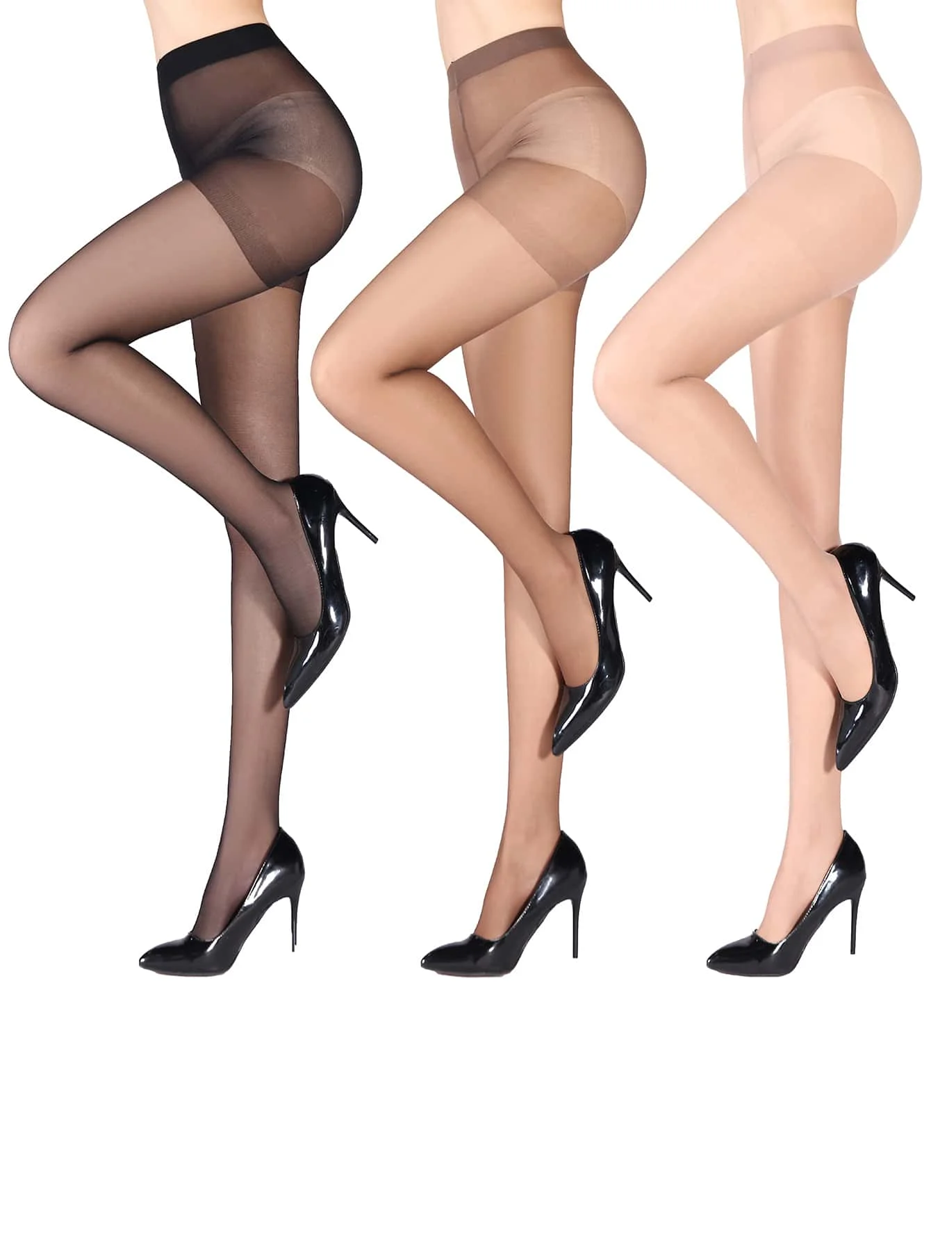 3 pair women Pantyhose Ultra-thin Nylon stocking High Quality New Transparent Black Solid Color silk stockings