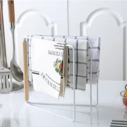 1PC Kitchen Towel Rack Countertop Lazy Drying Cloth Rack Vertical Foldable Storage Hanging Rack Kitchen Cleaning Cloth Storage