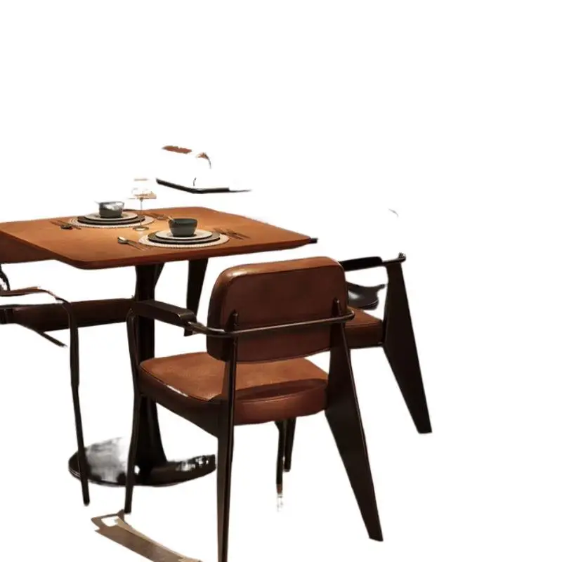

Retro pub clear bar table and chair combination music dining bar table and chair theme western restaurant solid wood dining tabl