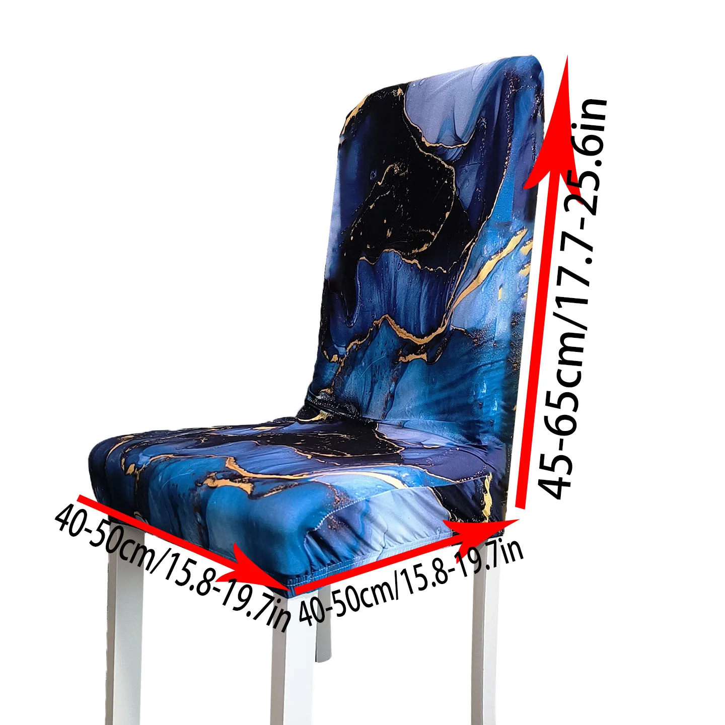 Elastic Marble pattern chair cover all inclusive hotel home dustproof dining table chair one-piece cover