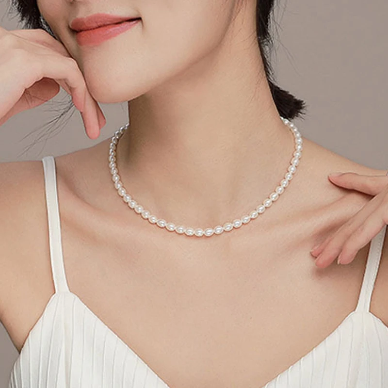 

Baroque Cultured Pearl Collar Authentic Freshwater Pearl Choker Adjustable Luxury Pearly Necklet Anniversary Gift For Girlfriend