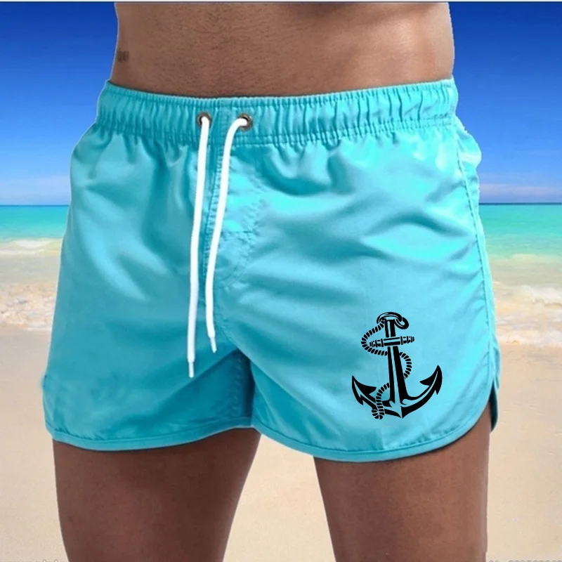 2024 Trendy Brand Summer Quick-Dry Shorts Men Swimwear Beach Shorts Swim Shorts Beach Wear Sports (9 Colors) Men\'s Clothing