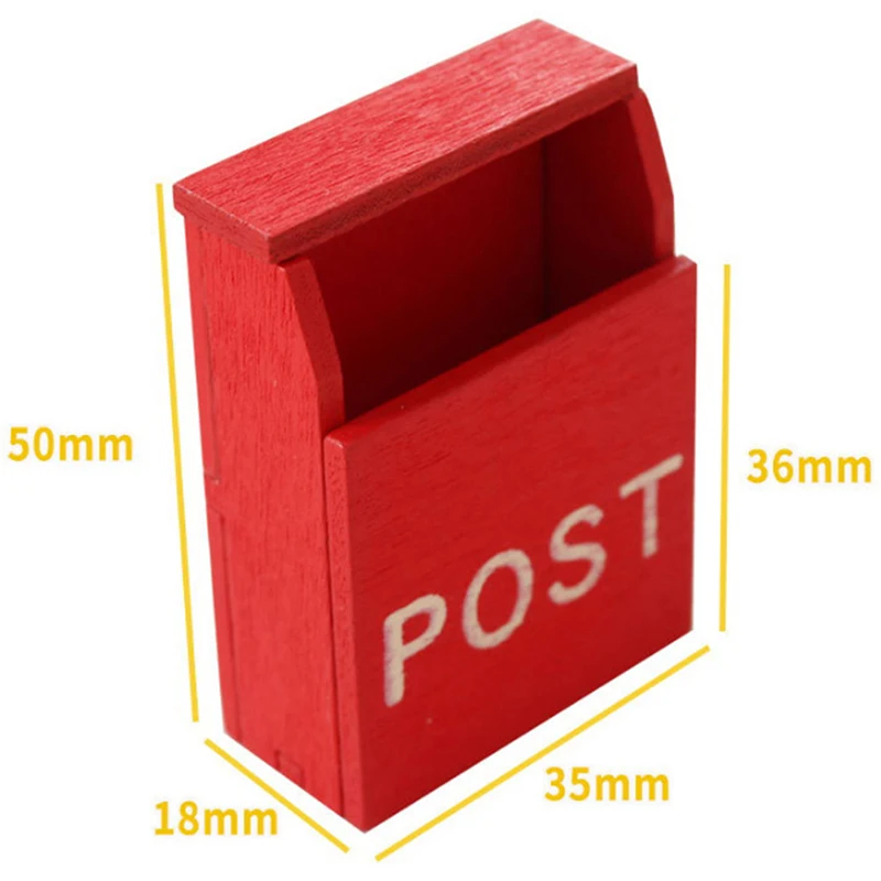 1Pc Nieuwe 1:12 Poppenhuis Mini Leuke Mailbox Model Miniatuur Scène Meubels Accessoires Voor Poppenhuis Decoratie Kinderen Speelgoed Gift