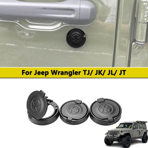 Cubierta protectora para cerradura de puerta de coche, embellecedor para Jeep Wrangler TJ JK JL Gladiator JT, tapa antioxidante para cerradura, accesorios de piezas exteriores