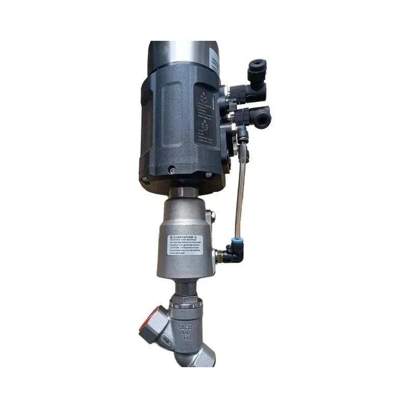 24VDC Intelligent Type 1500 Valve Positioner Pneumatic Angle Seat Valve with Threaded Connection