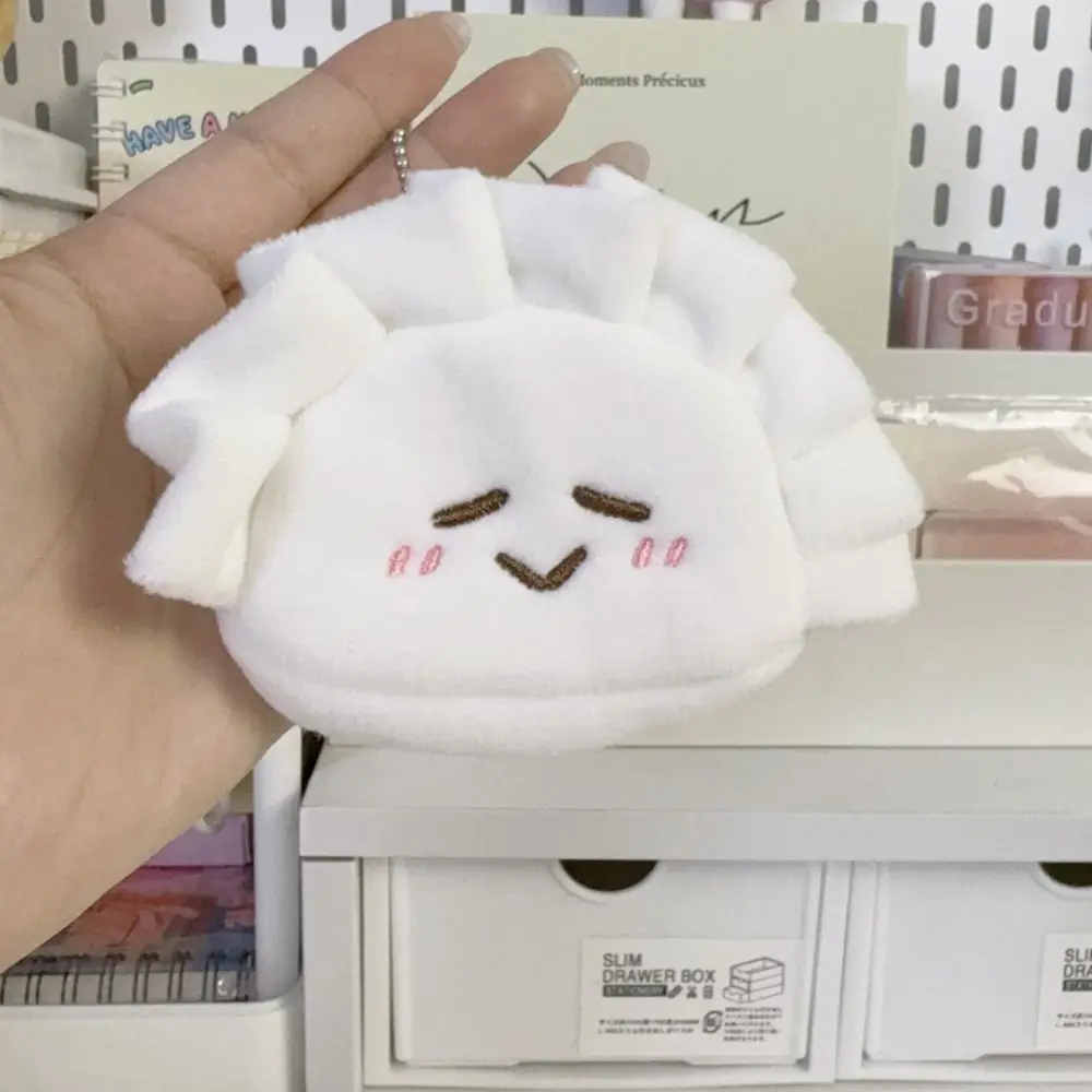 

Korean Style Cute Dumplings Coin Purse Key Chain Charms Cartoon Plush Coin Purse Wallet Japanese Style Earphone Storage Bag Gift