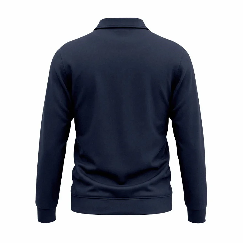 Herbst- und Winter-Herren-POLO-Pullover mit langen Ärmeln, lässigem Kragen, sportlichem Design und mehreren Taschen, Großhandel – Detail 8