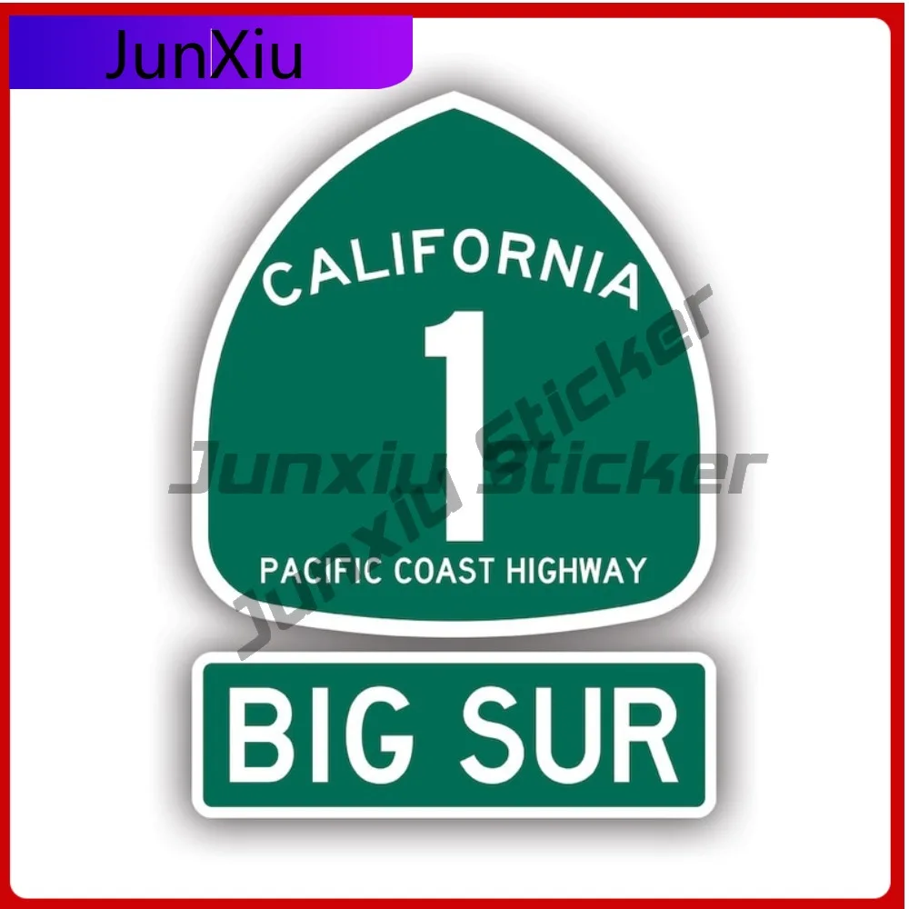 

Pch 1 Big Sur Sign Sticker Uv Protected Decals Auto Decor Car Sticker Vinyl Decal Die Cut Sun Protection Waterproof Durable For