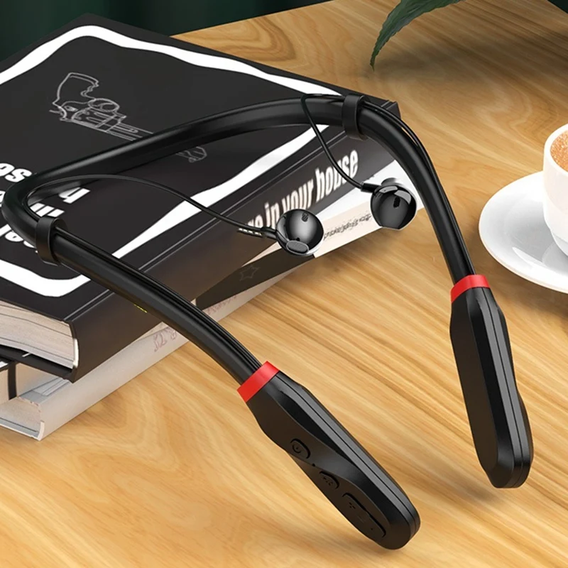 Bluetooth-наушники с шейным ремешком, беспроводные стереонаушники с очень длительным временем воспроизведения и микрофоном, спортивные водонепроницаемые наушники