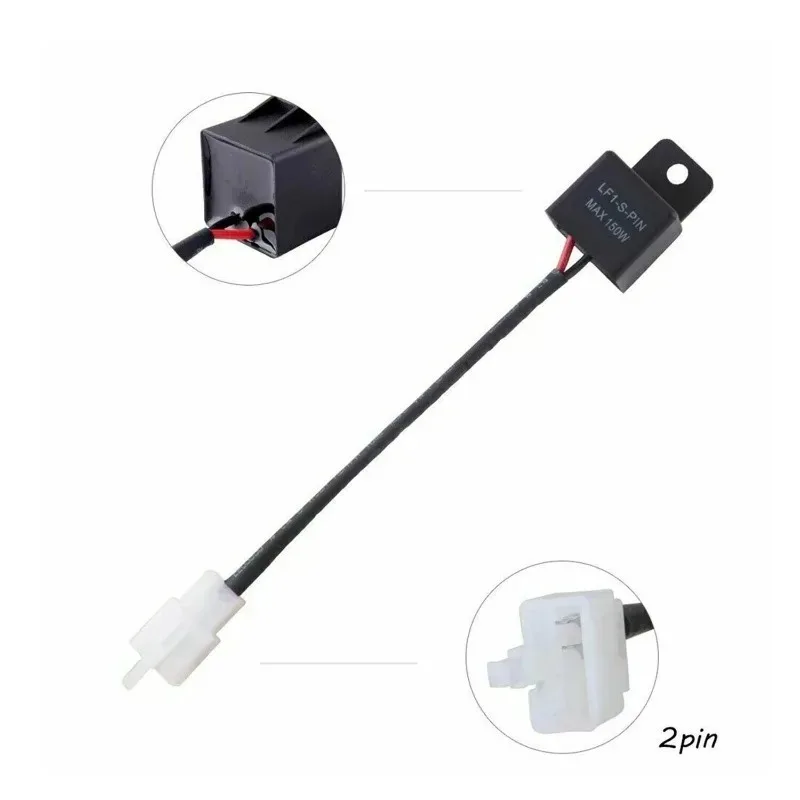 

12 В 20 А 2-контактное электронное светодиодное реле вспышки, универсальное для двигателя мотоцикла, лампа указателя поворота, сигнальные лампы Hyper Flash 150 Вт