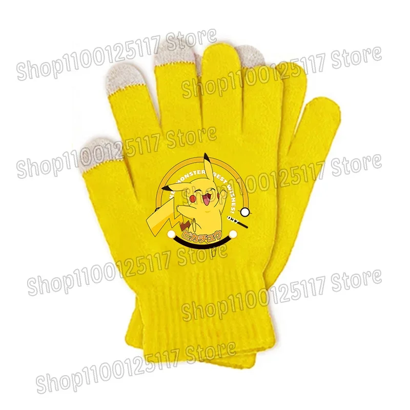 Anime Figure Knitted Gloves Cute Finger Glove Winter Outdoor Sports Boys Girls Gloves Keep Warm Accessories Decoration Gifts