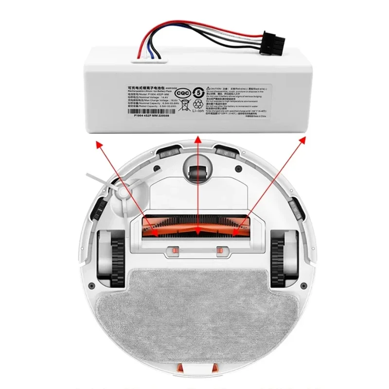 2024 New 14.4V Large Capacity 1C Sweeping Robot Battery 1C P1904 4S1P MM Home Rice Vacuum Cleaner Sweeping Robot Battery G1