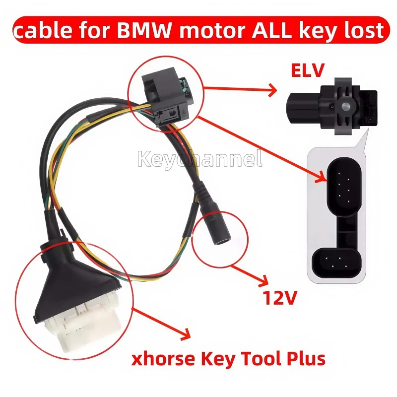 BM ALL Key Lost Programming Cable for BM W K1600gt F750GS R1250GS C400X S1000RR 4D 8A AKL Programming without Remove ELV Lock