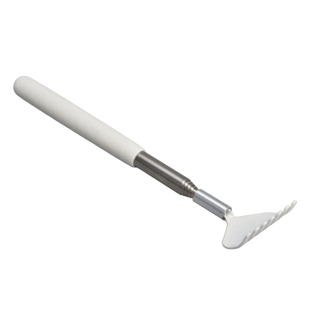 5Pcs Stainless Steel Extendable Back Scratcher White 20-66cm Stainless Steel Back Scratcher Telescopic Back Scratcher