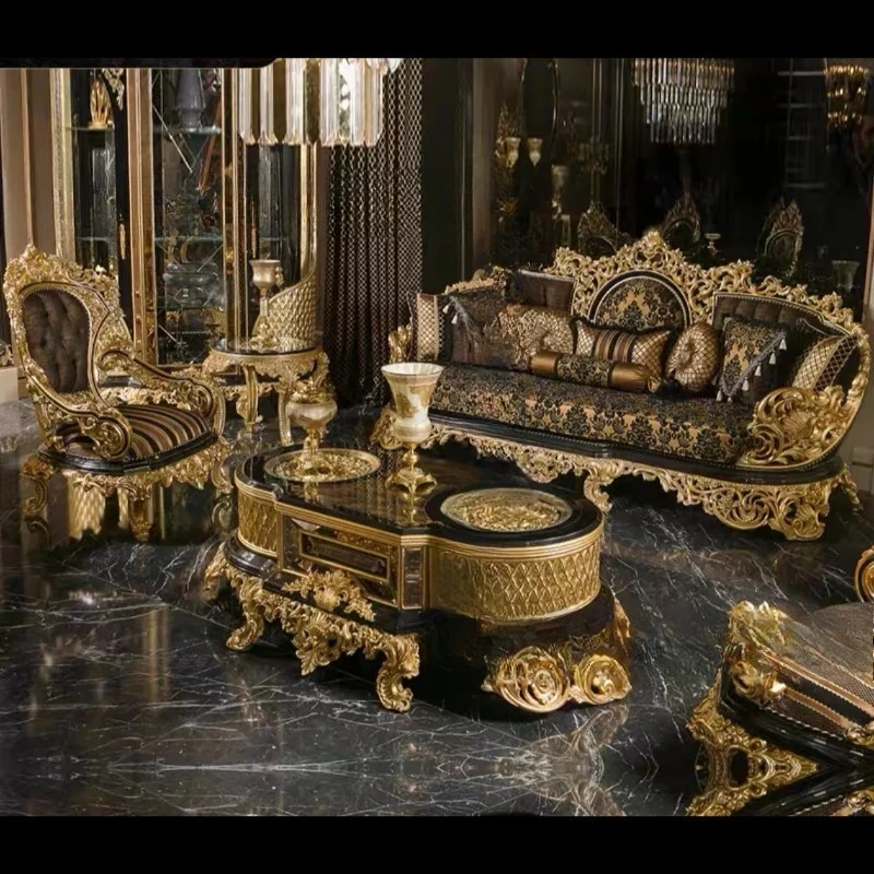 Turkish Luxury Antique Traditional Black Gold African Classi