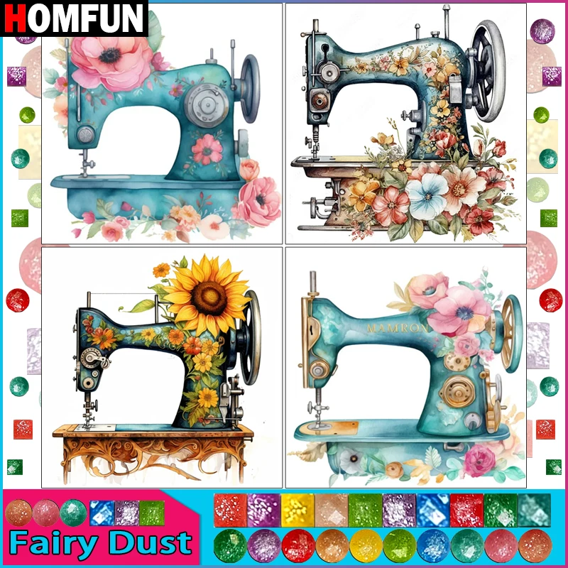 

Картина для алмазной вышивки HOMFUN «цветок», набор «сделай сам» для вышивки крестиком из смолы, Сказочная пыль, домашний декор
