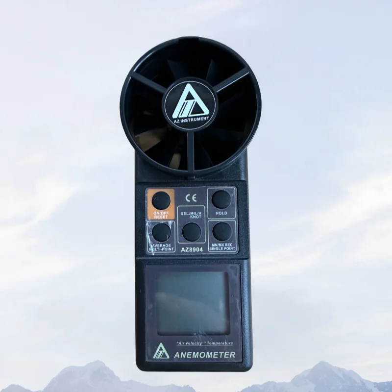 AZ8904 includes connected computer transmission software anemometer portable handheld digital display Anemotemperature tester