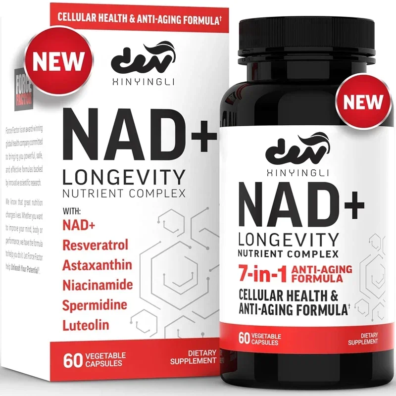 Containing resveratrol, astaxanthin, spermine, and lutein complex, NAD supports cellular health and healthy aging, 60 capsules
