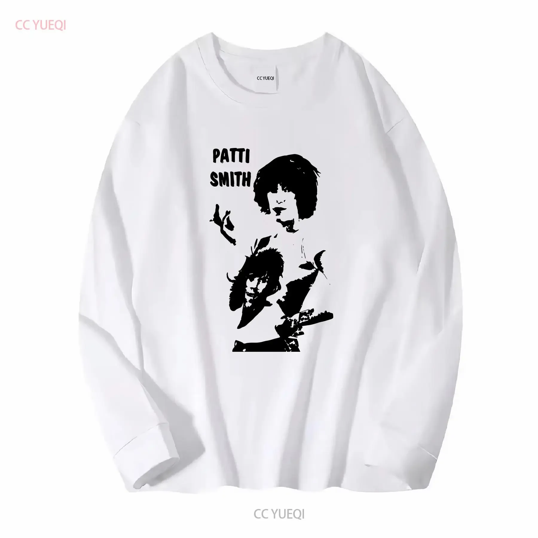 Patti Smith Music Band White T shirt FAn AN26643 vintage Washed Casual fashion Unisex Comfortable Breathable graphic