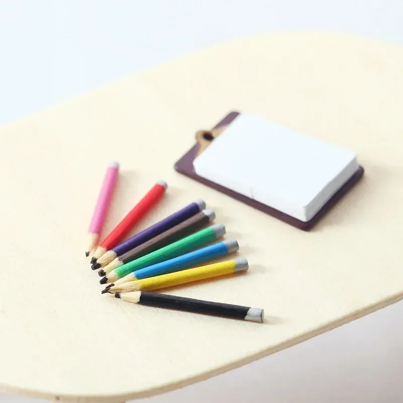 1:12Dollhouse miniature school supplies Mini schoolbag ruler drawing board miniature easel drawing model baby house accessories