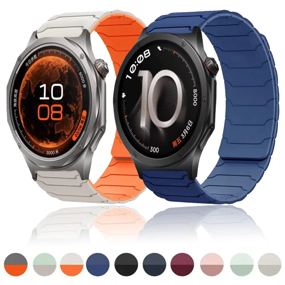 20mm 22mm Magnetisches Silikonarmband für OPPO Watch S X3 X2 X Oneplus Watch 4 Lite Sportliches Komfortables Uhrenarmband Amazfit Active Max
