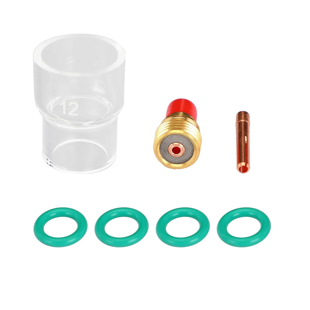 7pcs TIG Welding Torch Accessory Set With Stubby= Gas Lens And Glass Cup For WP-9/20/25 Welders Industrial Use 2025 New