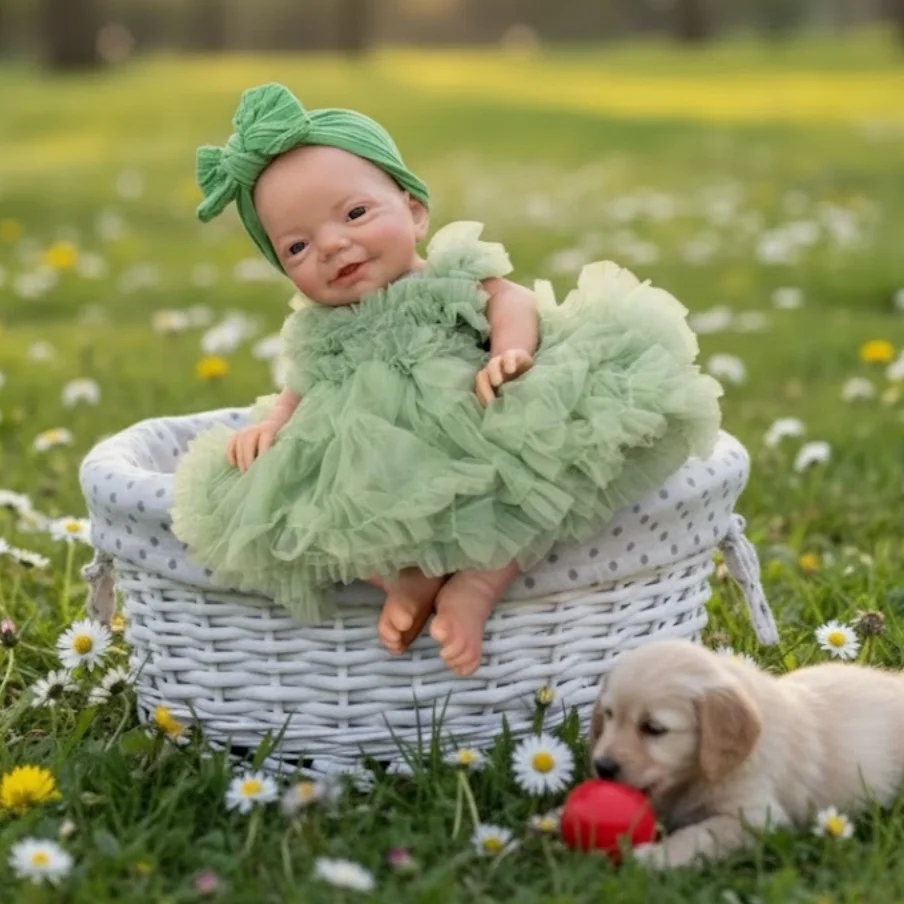 

AnjoDoll 18Inch Lifelike Painted Silicone Girl Charlie Bebe Reborn Doll Realistic Newborn Baby Doll Toy For Gifts Muñeca Reborn