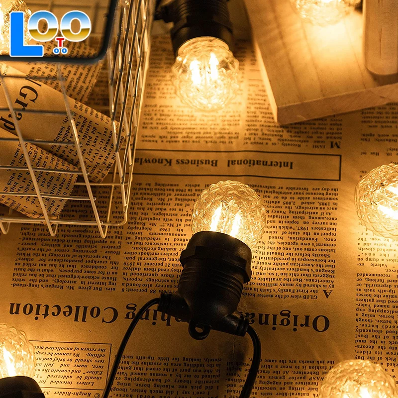 Led Bulb E27 220V E26 110V Spiral Soft Filament Light Bulb 1W Warm White Yellow Indoor Chandelier Tube Globe Decorative Bulbs