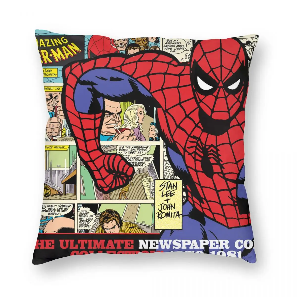 

SpiderMan Pillowcase Printed Polyester Cushion Cover Decorative The Amazing Spider-Man Throw Pillow Case Cover Car Square 40*40