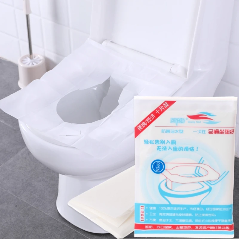 10 Pcs/Bag disposable toilet for seat cover mat 100% waterproof toilet paper pad Dropshipping