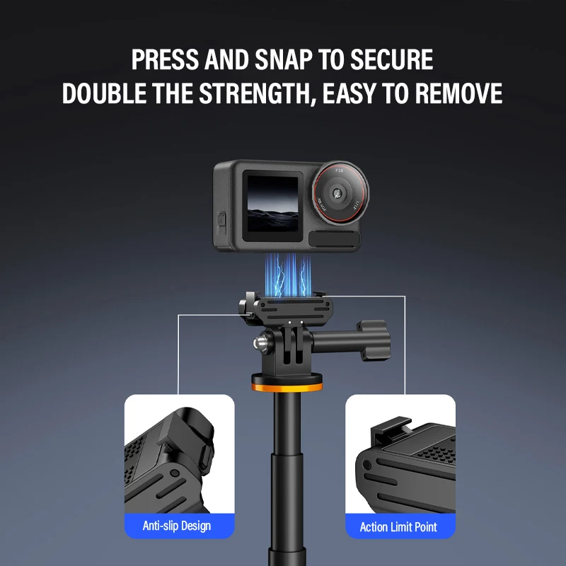 حامل محول مغناطيسي سريع الإصدار لـ DJI Action 5pro ملحقات كاميرا محول بمخلبين لـ DJI Action 3/4/5 مع برغي 1/4