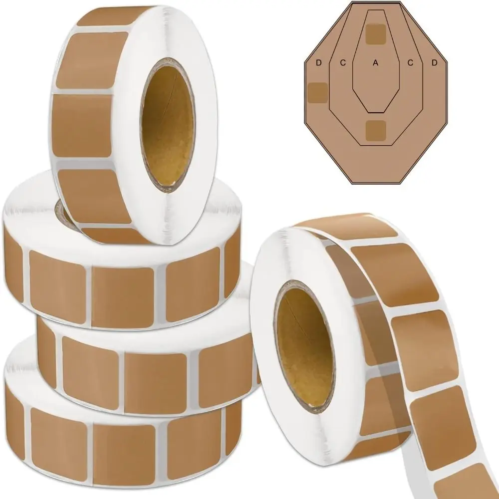 Self-Adhesive Square Target Pasters for Long&Short Range Shooting Range Targets Target Stickers Shooting Labels Outdoor