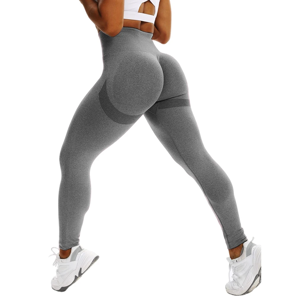 Seamless Women Workout Leggings Push Up Scrunch Peach Butt Lifting Yoga Pants High Waist Tummy Control Gym Sport Fitness Tights