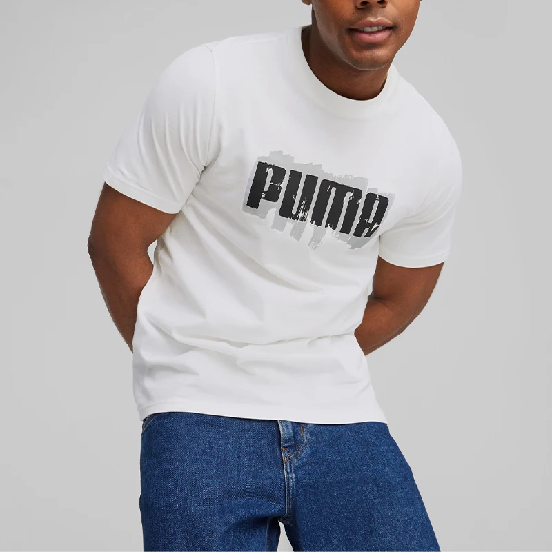 

Puma Genuine Summer New Men's Classic Print Sport Casual Short-Sleeve 676696-02