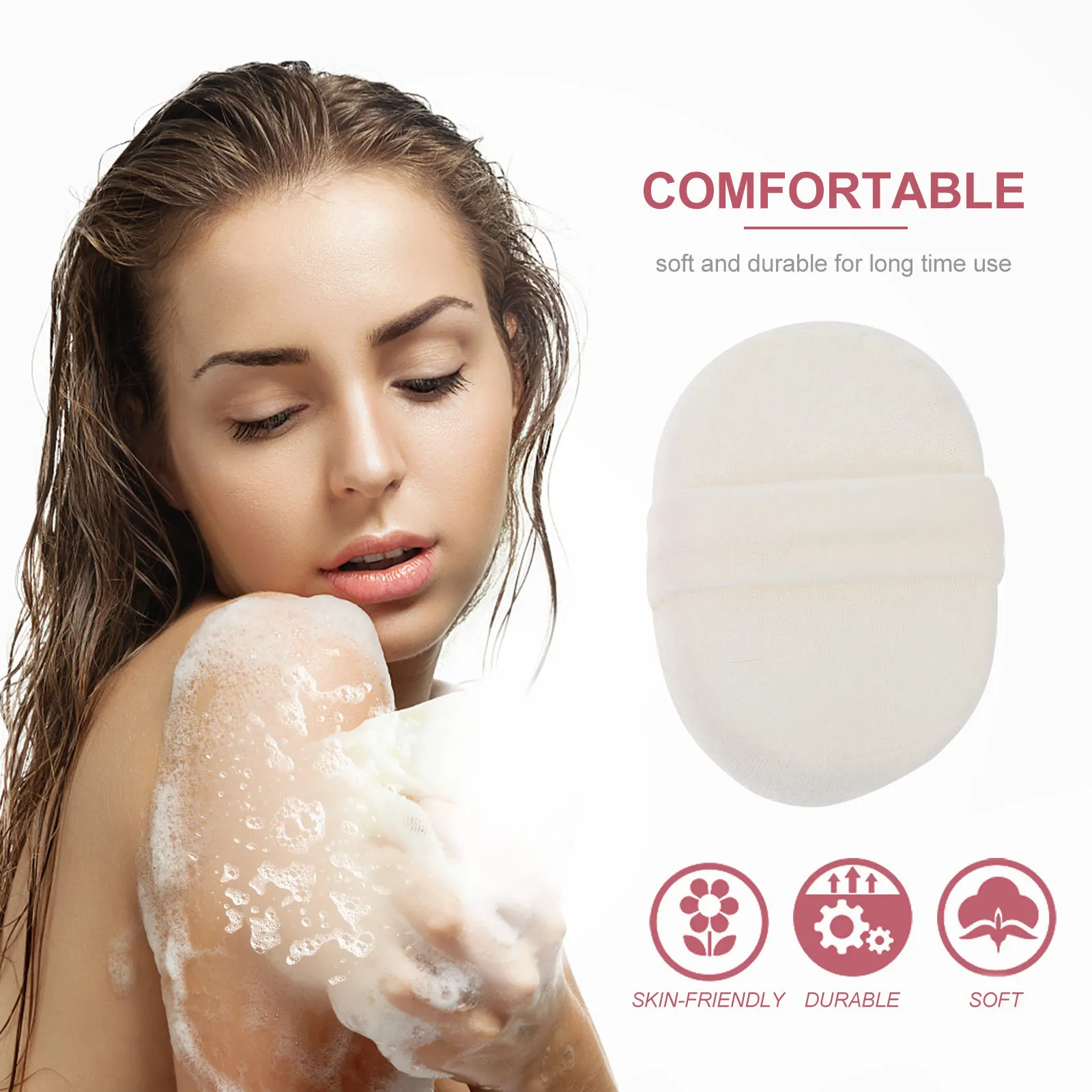 

1Set Bamboo Wood Pig Bristle Bath Brush Kit with Loofah Sponge Dual-Sided Foot Scrub Massage Exfoliating Cleaning Tool Portable