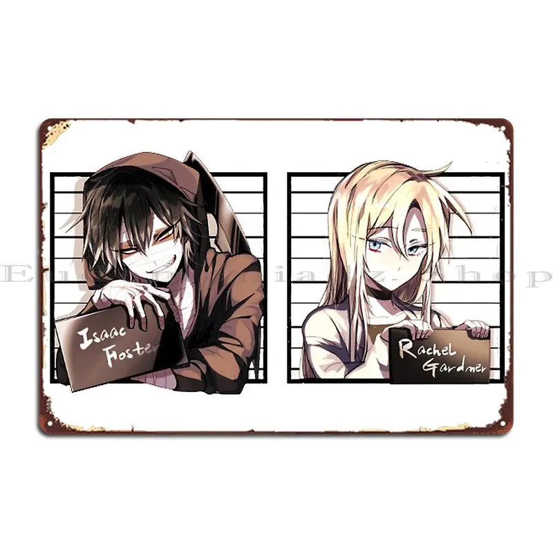 Isaac And Rachel Angels Of Death Metal Sign Design Rusty Cinema Garage Bar Cave Tin Sign Poster